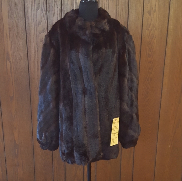 Fabulous Furs Jackets & Coats Fabulous Furs Faux Fur Coat And